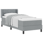 Boxspringbed met matras 200x80 cm lichtgrijs