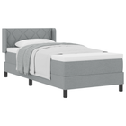 Boxspringbed met matras 190x90 cm lichtgrijs