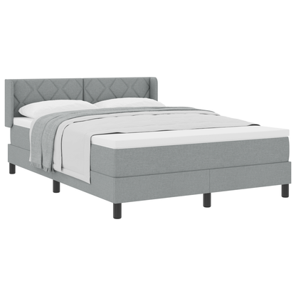 Boxspringbed met matras stof lichtgrijs 160x200 cm
