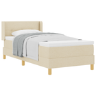 Box spring bed with mattress Cream 200 x 100 cm Polyester