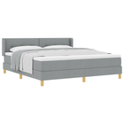 Boxspringbed 180x200 cm lichtgrijs stof