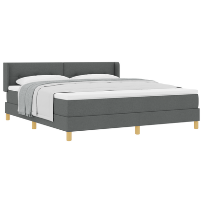 Boxspringbed met matras stof donkergrijs 180x200 cm