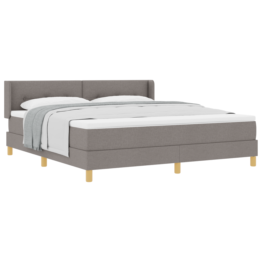 Boxspringbed met matras stof taupe 180x200 cm