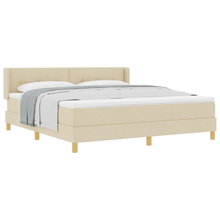 Boxspringbed met matras stof crèmekleurig 180x200 cm