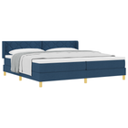Boxspringbed met matras 200x200 cm blauw