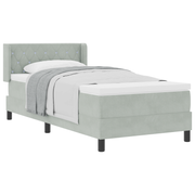 Boxspringbed 90x200 cm lichtgrijs fluweel