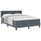 Boxspringbed 140x190 cm donkergrijs fluweel