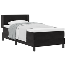 Boxspringbed met matras fluweel zwart 100x200 cm