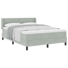 Boxspringbed met matras fluweel lichtgrijs 160x200 cm