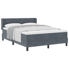 Boxspringbed met matras fluweel donkergrijs 160x200 cm