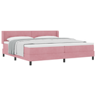 Boxspringbed met matras 200x200 cm roze fluweel