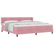 Boxspringbed met matras 200x200 cm roze fluweel