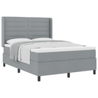 Boxspringbed met matras 140x200 cm lichtgrijs