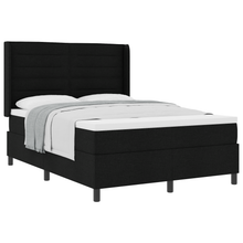 Boxspringbed met matras stof zwart 160x200 cm
