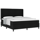 Boxspringbed 180x200 cm zwart stof