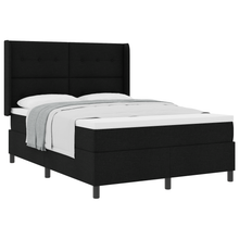 Boxspringbed met matras stof zwart 140x190 cm