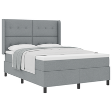 Boxspringbed met matras stof lichtgrijs 140x200 cm