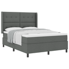 Boxspring bed met matras 140x200 cm donkergrijs