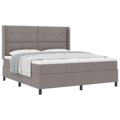 Boxspringbed met matras stof taupe 180x200 cm