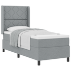 Boxspringbed 80x200 cm lichtgrijs pocketveermatras