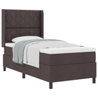 Boxspringbed 100x200 cm donkerbruin stof
