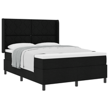 Boxspringbed met matras stof zwart 160x200 cm