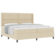 Boxspringbed 200x200 cm crème met matras