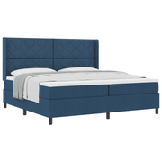 Boxspringbed 200x200 cm blauw stof