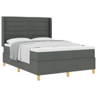 Boxspringbed met matras 140x190 cm donkergrijs