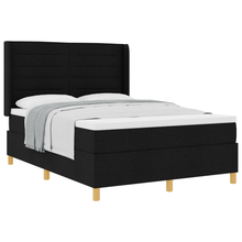 Boxspringbed met matras stof zwart 140x190 cm