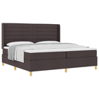 Boxspringbed met matras 200x200 cm donkerbruin stof