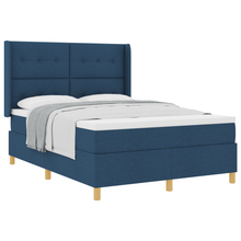 Boxspringbed met matras stof blauw 140x190 cm