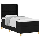 Box spring bed with mattress and headboard Black 100 x 200 cm Fabric