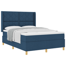 Boxspringbed met matras stof blauw 160x200 cm