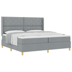 Boxspringbed met matras 200x200 cm lichtgrijs