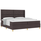 Boxspringbed 200x200 cm donkerbruin stof