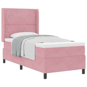 Boxspringbed 90x190 cm roze fluweel