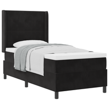 Boxspringbed met matras fluweel zwart 80x200 cm
