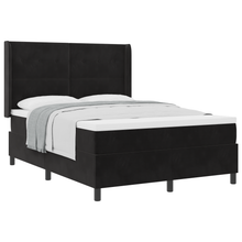 Boxspringbed met matras fluweel zwart 160x200 cm