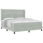 Boxspringbed 180x200 cm lichtgrijs fluweel