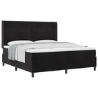 Boxspringbed met matras 180x200 cm zwart fluweel