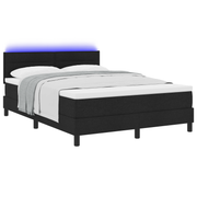 Boxspring bed met matras 140x200 cm zwart stof