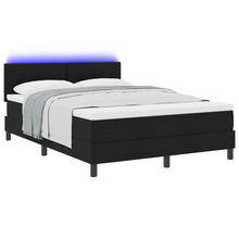 Boxspring Bed met Matras & LED Zwart 140x200 cm Stof