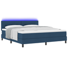 Box spring bed with mattress with LED Blue 180 x 200 cm Fabric