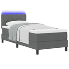 Boxspringbed 80x200 cm donkergrijs met matras en LED