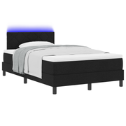 Boxspring bed 120x200 cm zwart met matras en LED