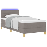 Boxspring bed met matras 80x200 cm taupe