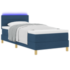 Boxspringbed 90x200 cm blauw met LED