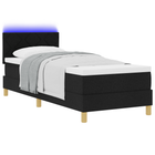 Boxspring bed met matras 80x200 cm zwart stof