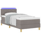 Boxspringbed met matras 90x200 cm taupe LED